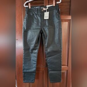 NWT ANA High Rise Skinny Dark Green Coated Jeans
